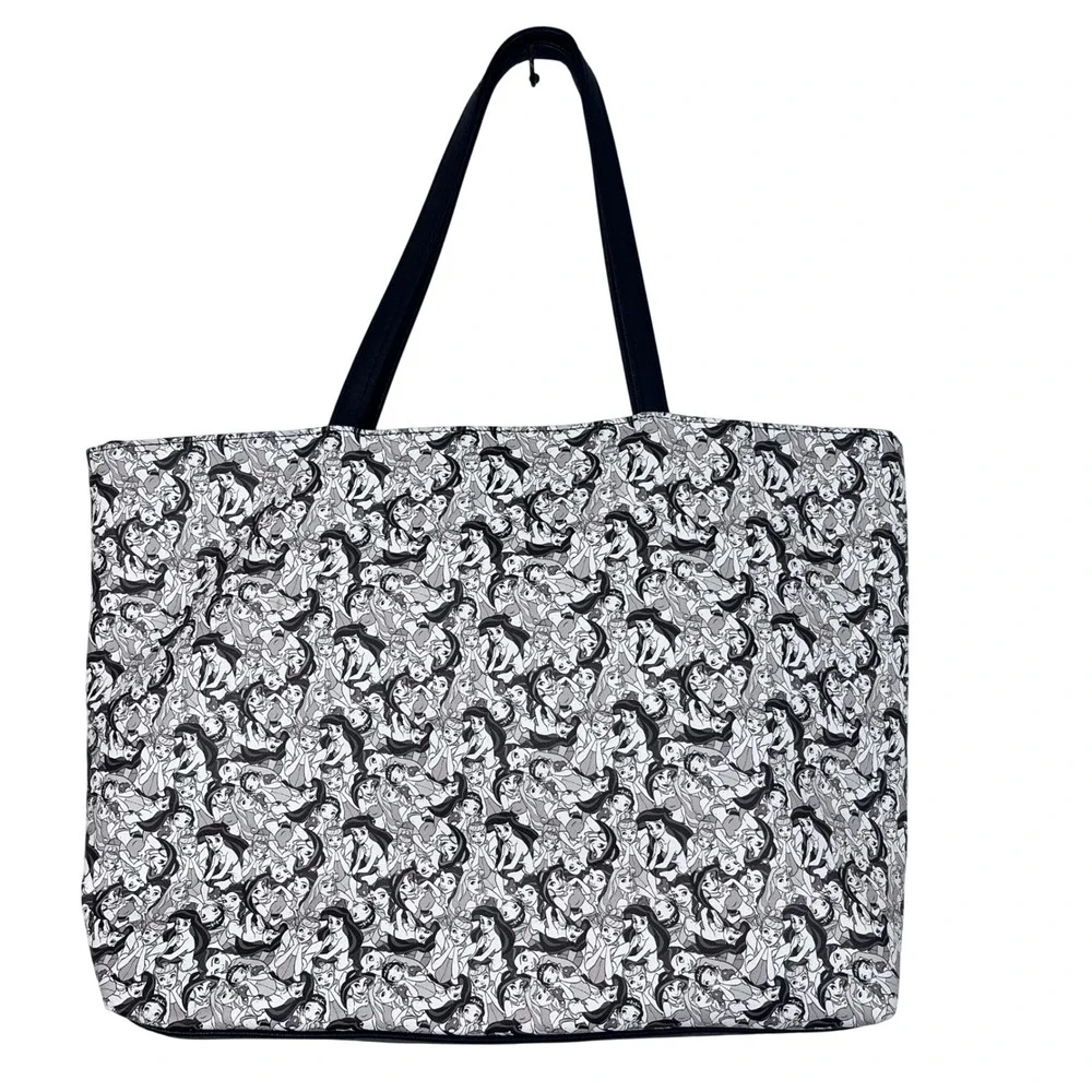 Disney Princess Dreaming of Belle Beauty & the Beast Floral Print Tote Bag (tru)